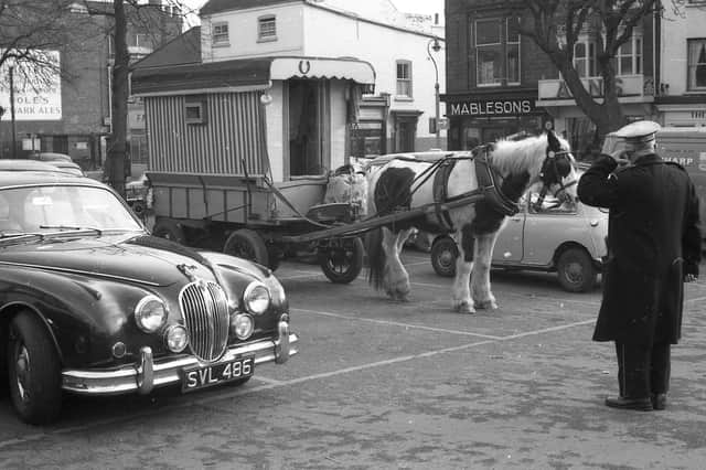The scene in Bargate Green, Boston, in January 1968.