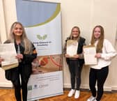 King Edward VI Academy students in Spilsby celebrating their results.