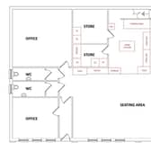 The proposed layout plan for the community kitchen and food hub. Image: ELDC