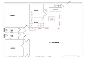 The proposed layout plan for the community kitchen and food hub. Image: ELDC