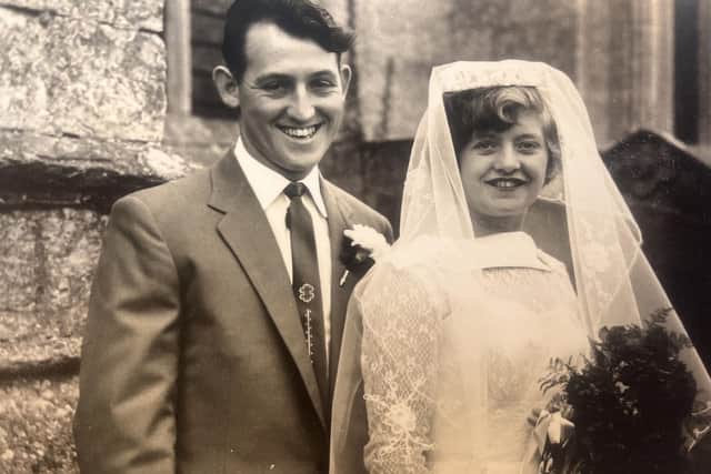 Resident, George Phillips at HC-One’s Elmwood House Care Home with wife Dorothy on their wedding day