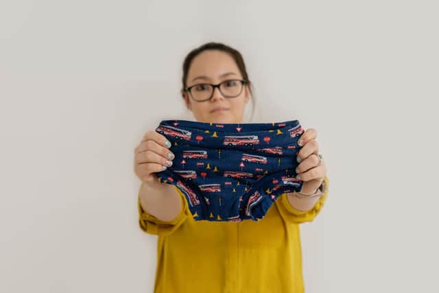 Michelle Best with a pair of her 'magic pants'
