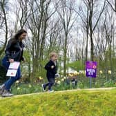A family exploring the Festival Gardens in Spalding