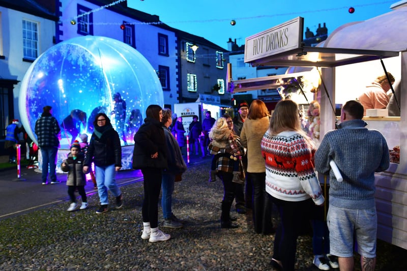 Alnong with a variety of craft stalls there wete hot drinks and festive food - and a snow globe for the children.