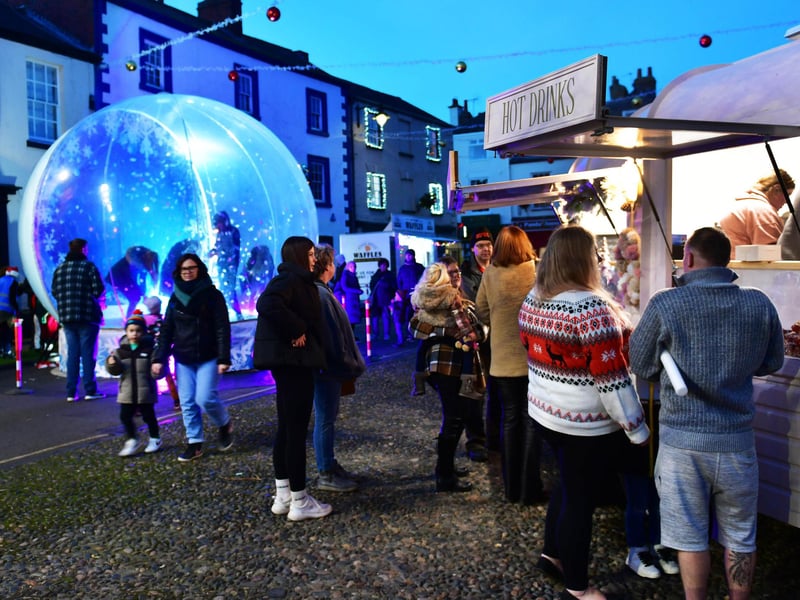 Alnong with a variety of craft stalls there wete hot drinks and festive food - and a snow globe for the children.