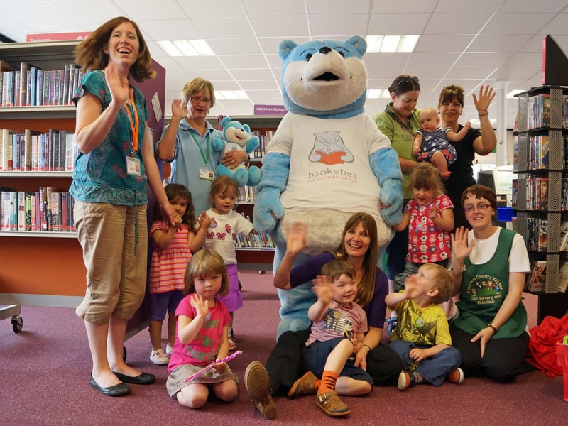 Youngsters enjoying National Bookstart Week at Market Rasen Library 10 years ago, alongside Bookstart Bear.
