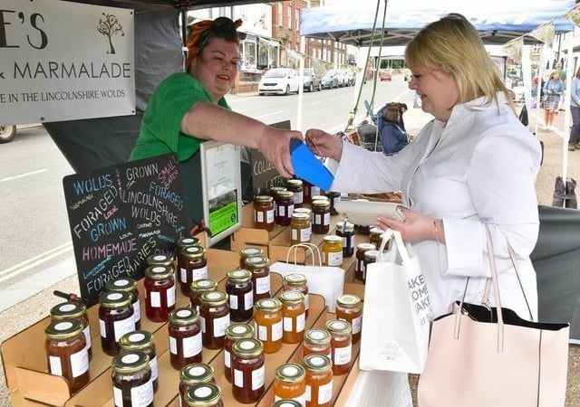 M.arie Gray of Marie's James, Chutneys and Marmalades, with Sara Apps of West Keal