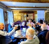 Residents and colleagues enjoying an evening trip to the Collyweston Slater