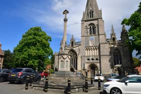 The century-old Sleaford war memorial.