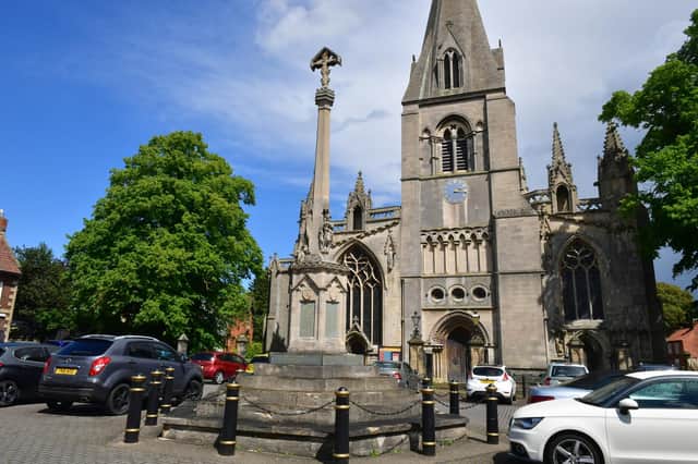 The century-old Sleaford war memorial.