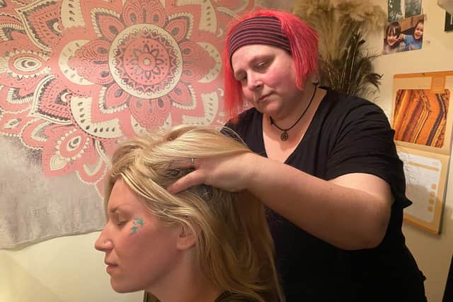 An Indian head massage.