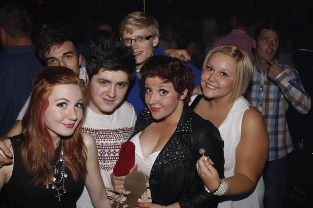 A group of six on a 'Big Night Out' at La Cafe, Skegness, 10 years ago.
