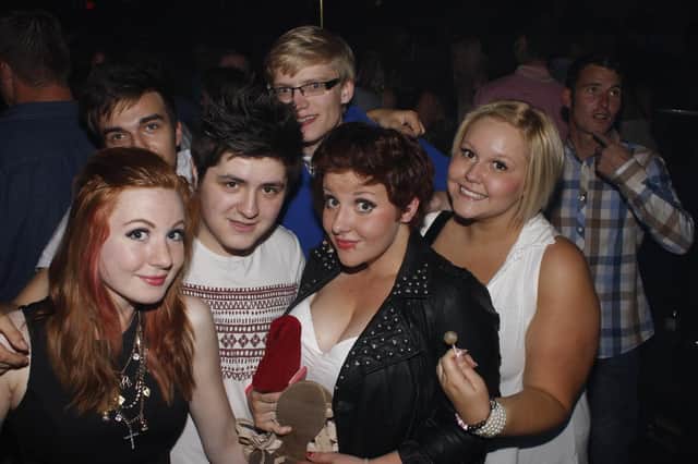A group of six on a 'Big Night Out' at La Cafe, Skegness, 10 years ago.