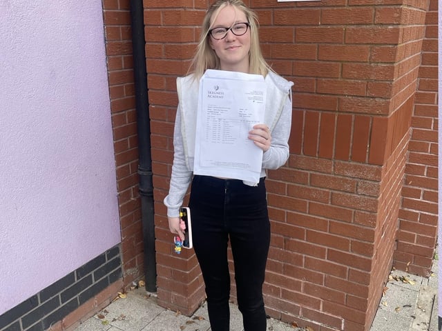 Alyssa Clarke, who is celebrating grade 8s in English language and history; grade 6s in English literature and maths; and a Level 2 distinction* in sport.