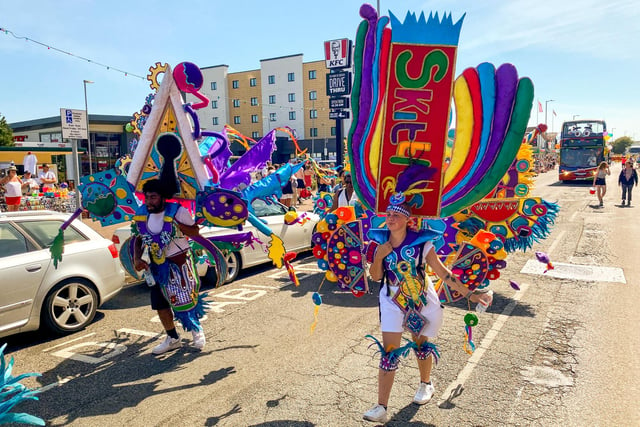 A colourful display in the carnival procession.
