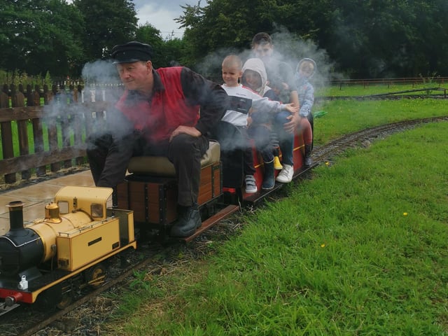 All aboard - Evergreens Miniature Railway.