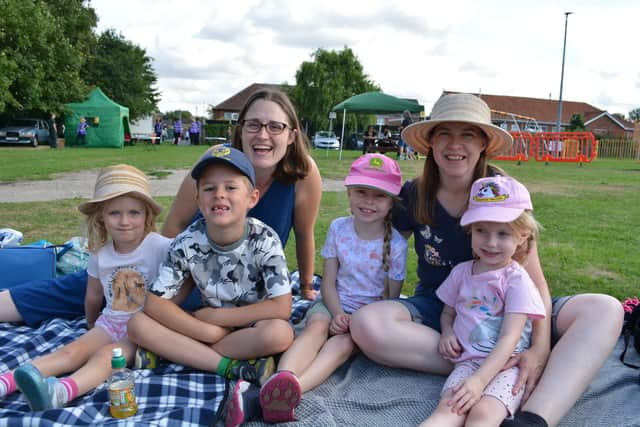 The Drakes and Elthbridge families settle in for the show