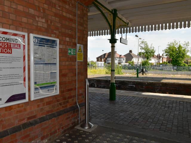 No trains running through Sleaford railway station, where lines cross north-south, east-west across Lincolnshire.