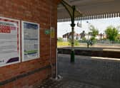 No trains running through Sleaford railway station, where lines cross north-south, east-west across Lincolnshire.