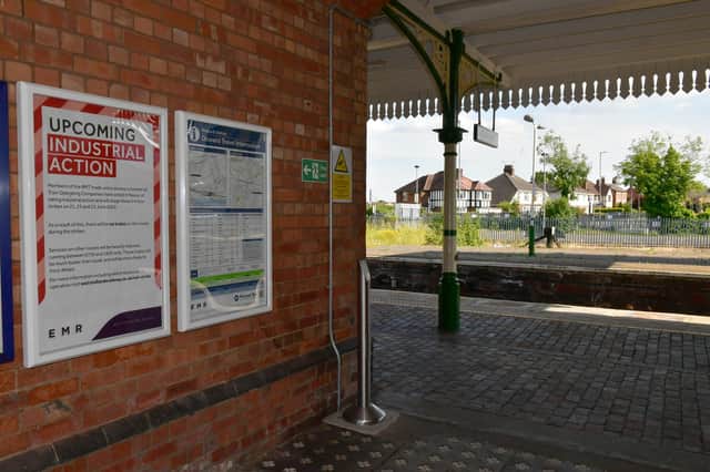 No trains running through Sleaford railway station, where lines cross north-south, east-west across Lincolnshire.