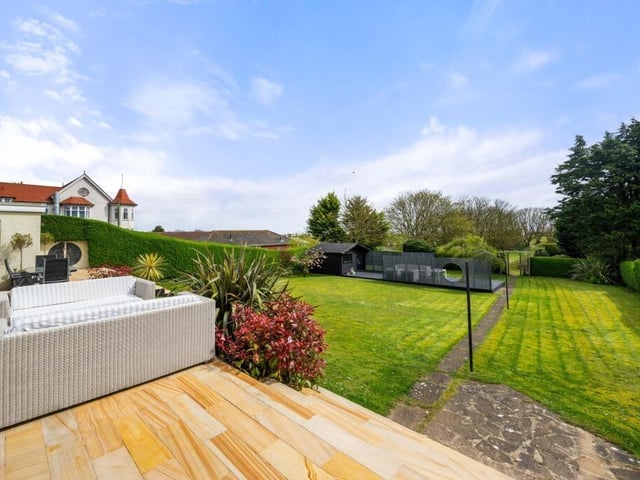 The rear garden from the terrace.