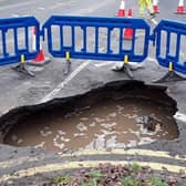 The sinkhole that opened up in Gosberton earlier this month.