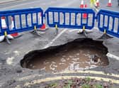 The sinkhole that opened up in Gosberton earlier this month.