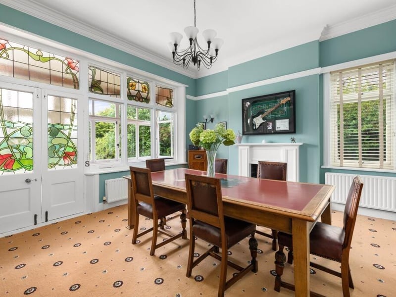The dining room.