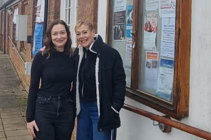 At the venue, Stanhope Hall. Sarah Marwood (right) with her daughter Emily Rushton are raising money for, and awareness of, breast cancer as they both fight their battles against the disease.