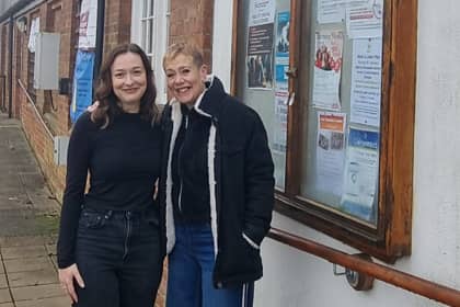 At the venue, Stanhope Hall. Sarah Marwood (right) with her daughter Emily Rushton are raising money for, and awareness of, breast cancer as they both fight their battles against the disease.