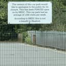 Blunt message. The sign placed on the new fencing blocking off Southgate car park in Sleaford.