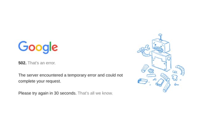 Google is among the sites down.
