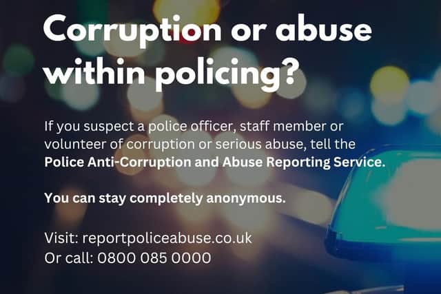 The new police anti-corruption service has been launched this week.