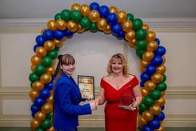 Coun Sarah Devereaux presents the Youth Champion Award to Summer Willets.