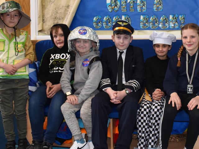 Colourful characters from World Book Day.
