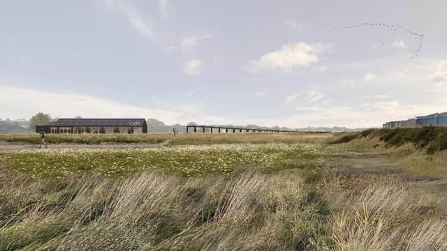 An artist impression of the new welcome hub at Sandilands, by Jonathan Hendry Architects