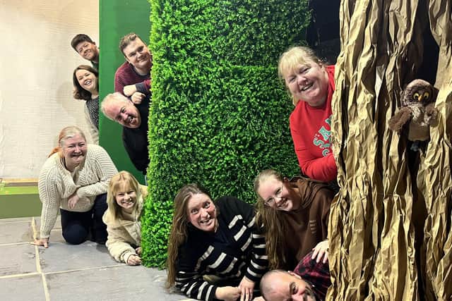 The cast of Jack and the Beanstalk (Almost!) at Horncastle Theatre.