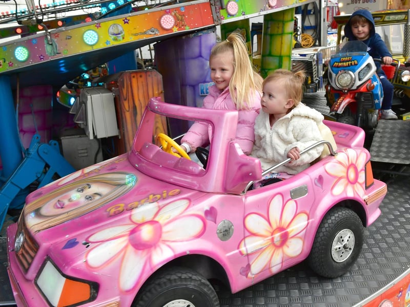 Lula Mellors, five, and Alice Francis, one, of Boston.
