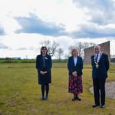 Crematorium manager, Deborah Balsdon, Coun Jessie Milne and Coun Steve England