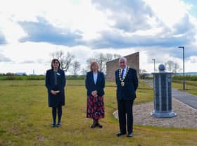 Crematorium manager, Deborah Balsdon, Coun Jessie Milne and Coun Steve England
