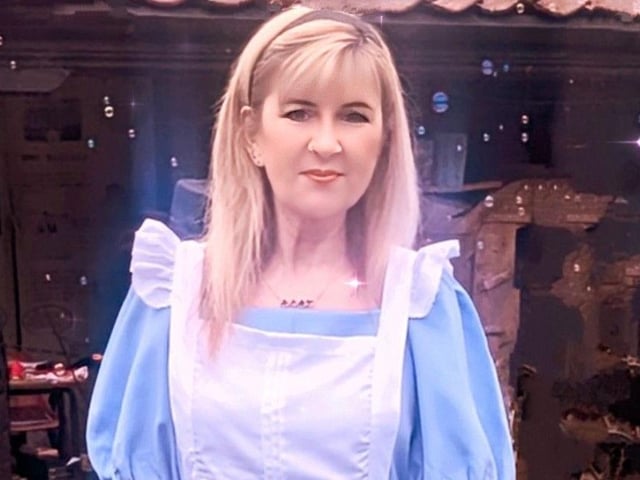 Alex 'Alice enjoying the magic of Alice in Wonderfarm