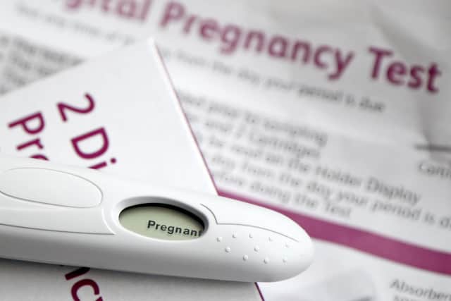 A pregnancy test kit indicating pregnancy. PA Photo. Picture date: Friday January 17, 2020. Photo credit should read: Gareth Fuller/PA Wire