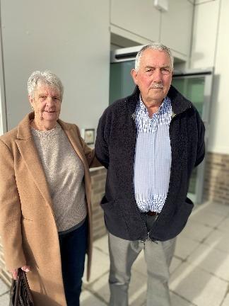 One of the first patients, Bernard North and his wife Rosalyn.