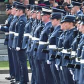 "Have we met before?"" Prince Charles shares a joke on the parade ground at RAF College Cranwell during the graduation parade.