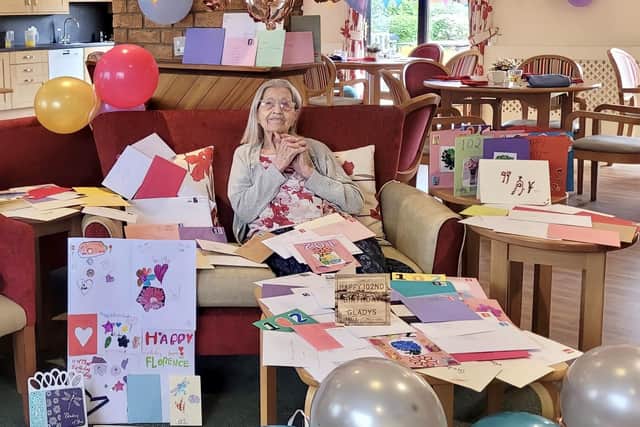 Gladys Ranshaw celebrates her 102nd Birthday at Toray Pines Care Home in Coningsby.
