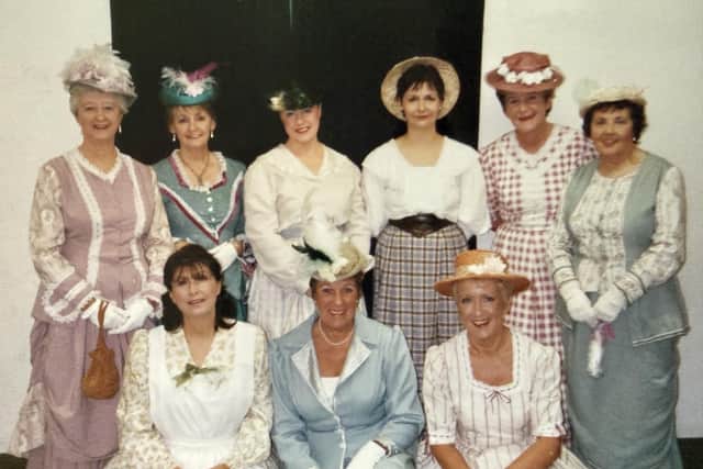 Marian (front, centre), as a member of the Boston Operatic Society.