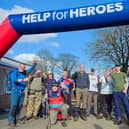 Help for Heroes hikers at the finish line of the Lincolnshire Wolds Hike 2024. Photo: Help For Heroes