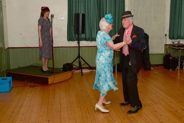 Horncastle and District RBL's 80th anniversary of Dambuster's Raid, with Vivienne Simpson of Woodhall and Ken Argent of Thimbleby dancing.