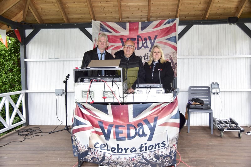 L-R - Graham Parkhurst -  Sutton town councillor, Stuart Martin (Sutton on Sea carnival chairman) and Diane Martin (secretary of the Sutton on Sea and Trusthorpe carnival). at the VE Day event at the Bacchus Hotel. Photo: Holly Parkinson