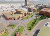 An artist's impression of Rosegarth Square Masterplan.